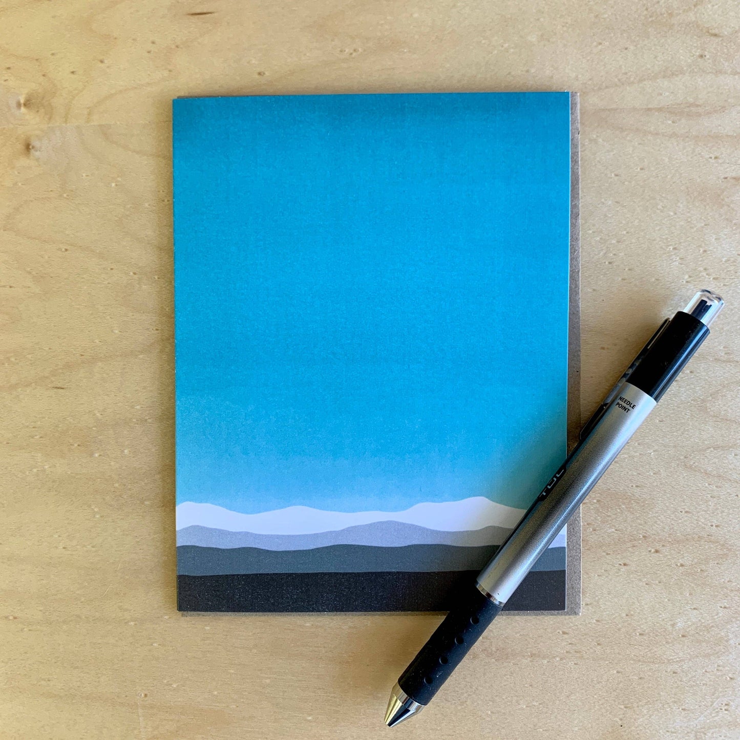 Red Umbrella, Ridgeline Greeting Card