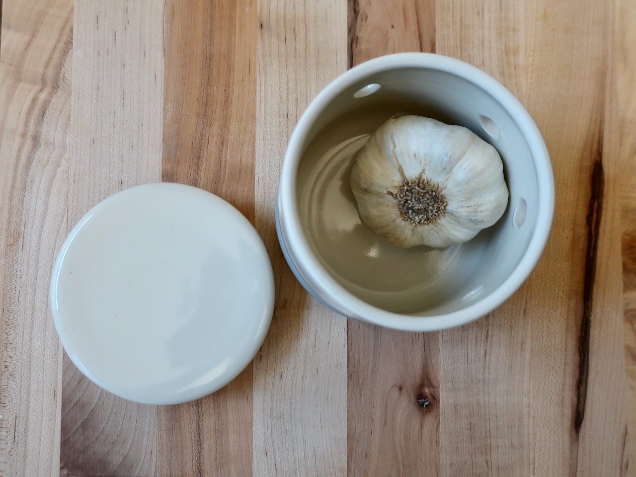 Downing Pottery Garlic Keeper (various colors)
