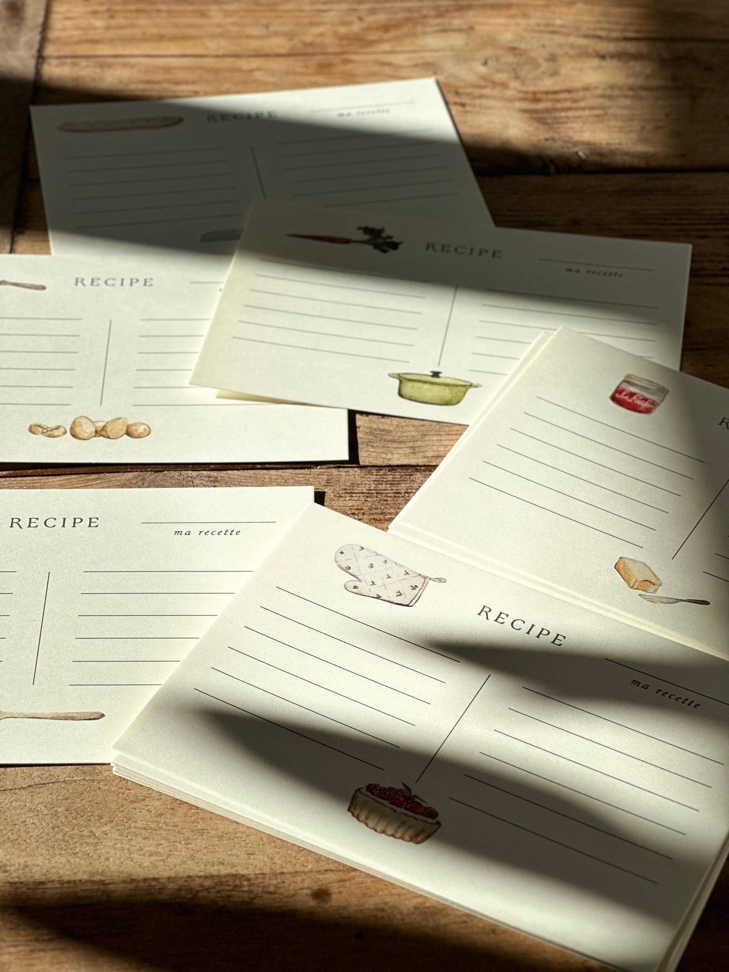 Vivi et Margot, Hand Illustrated Recipe Card Box Set 24