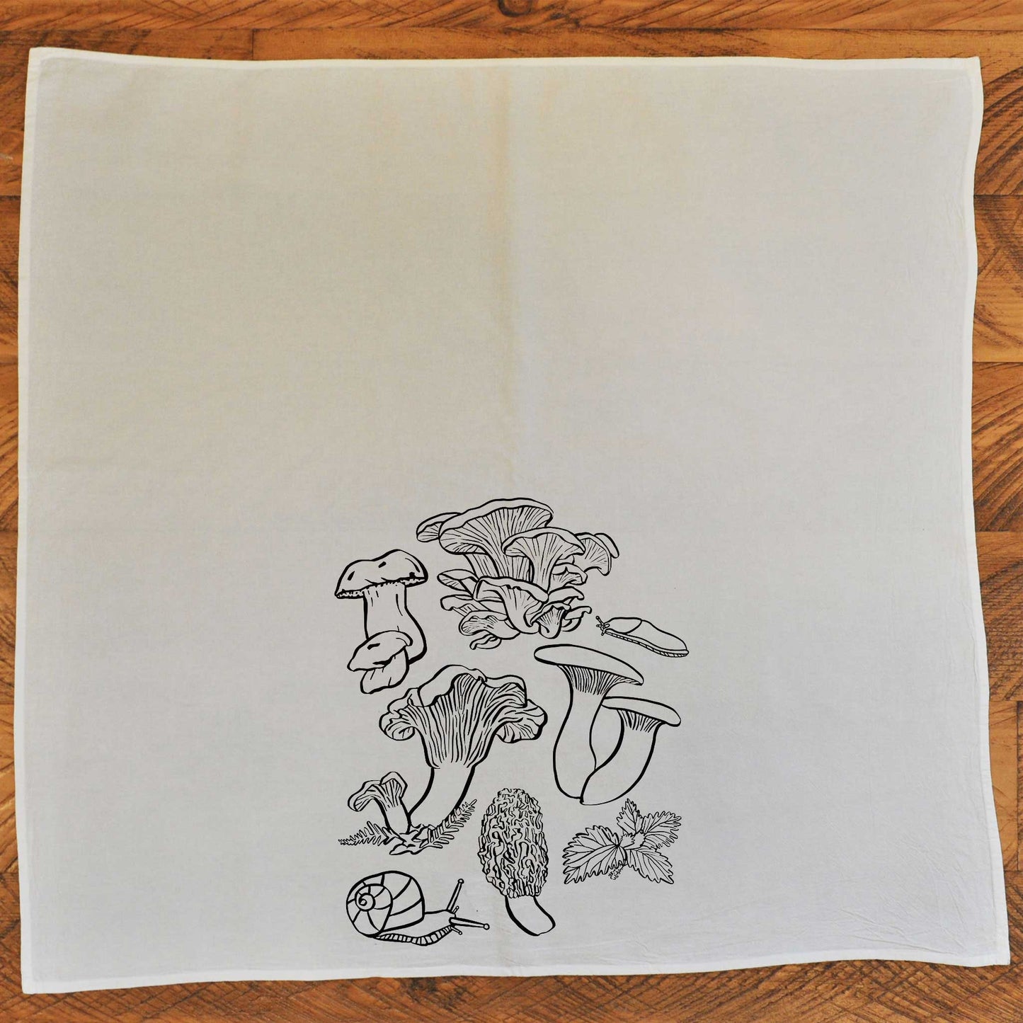 Printshop Northwest, Forest Mushrooms - Natural Tea Towel