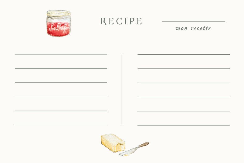 Vivi et Margot, Hand Illustrated Recipe Card Box Set 24