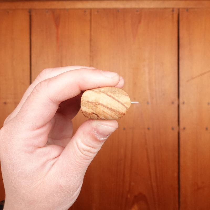 Olive wood knife handle