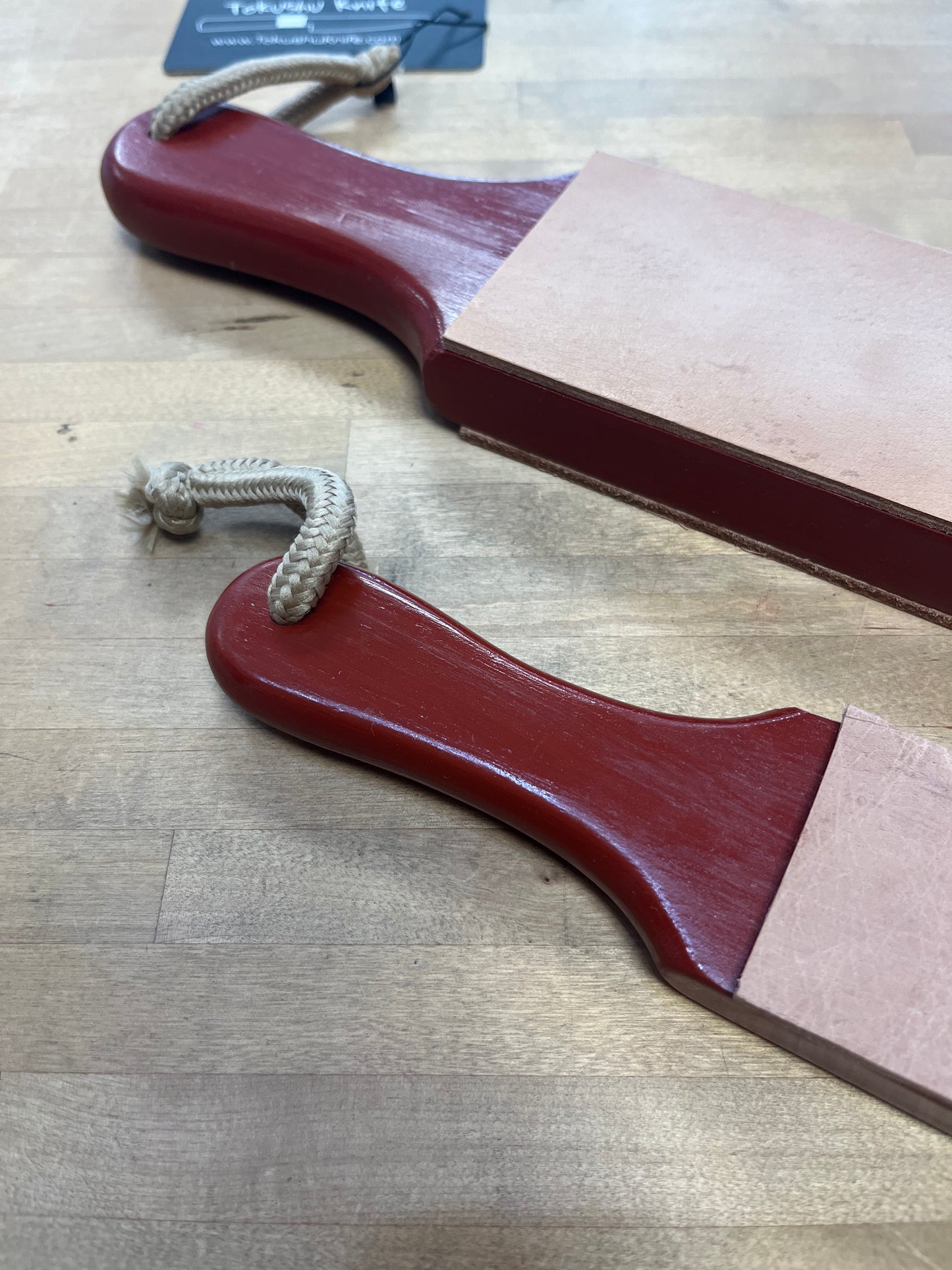 Tokushu Knife, Premium Double Sided Buffalo Strop (various sizes)