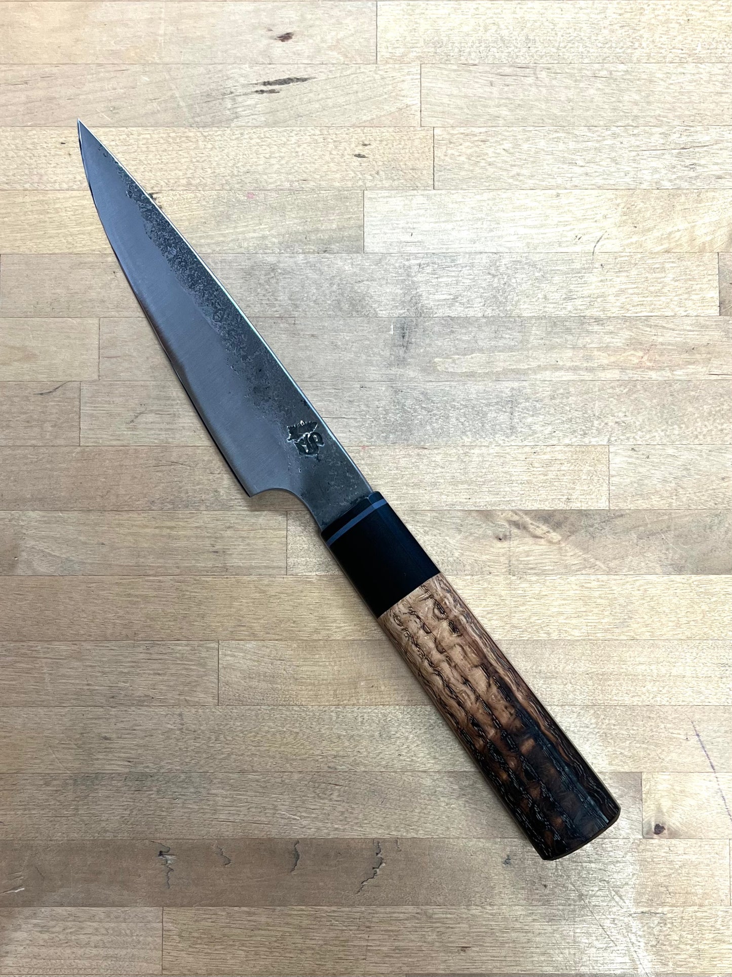 Showalter Smithing, Cascade Collection Petty with Curly Oak Handle