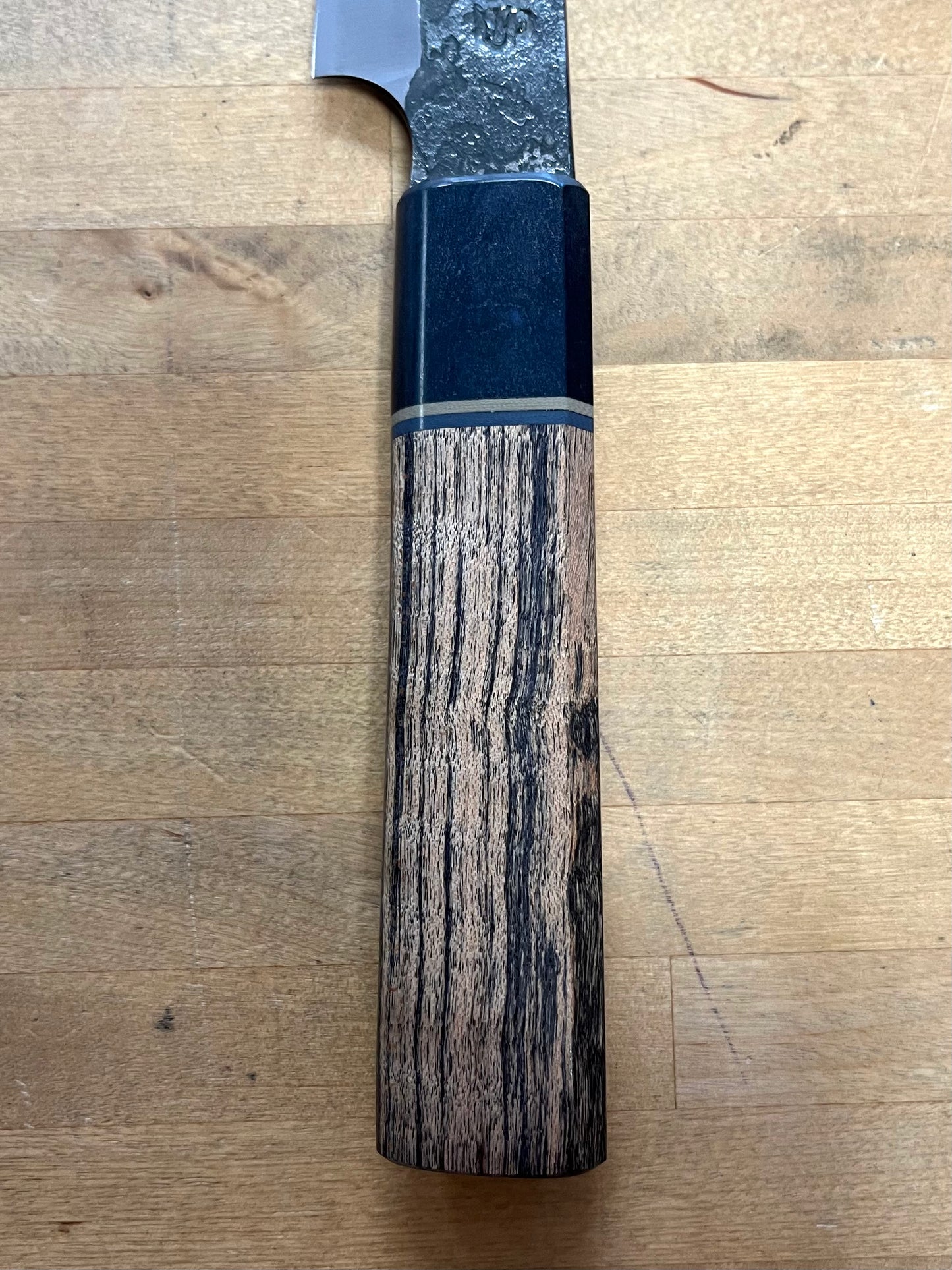 Showalter Smithing, Cascade Collection K-tip Petty with Curly Maple Handle