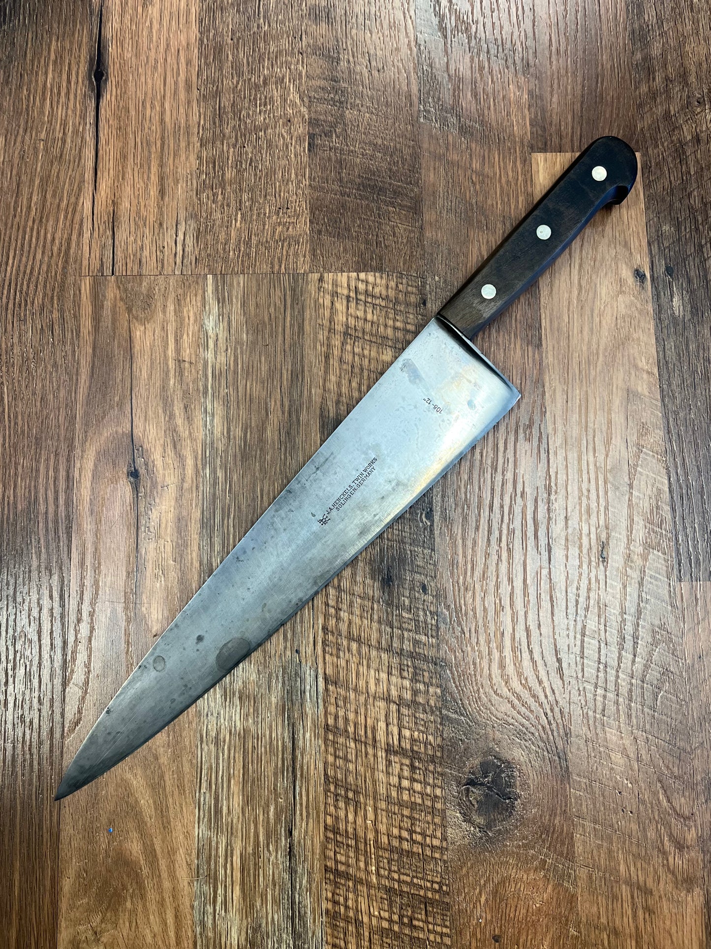 Refurbished - Vintage 12" Henckel, Carbon Steel Chef Knife