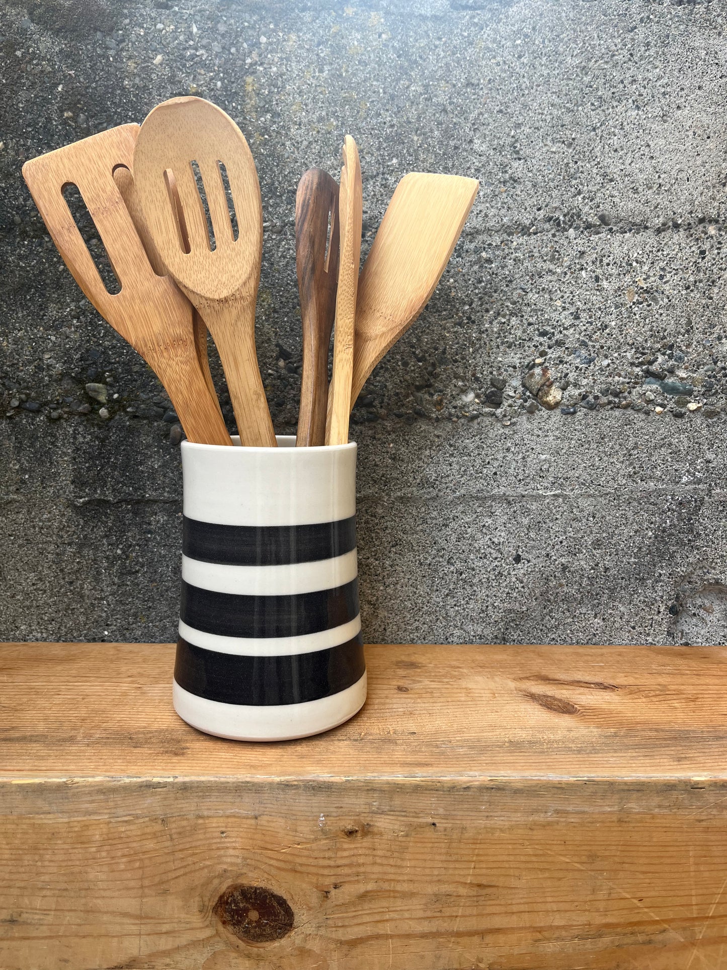 Downing Pottery Utensil Holder - Petite Color Block