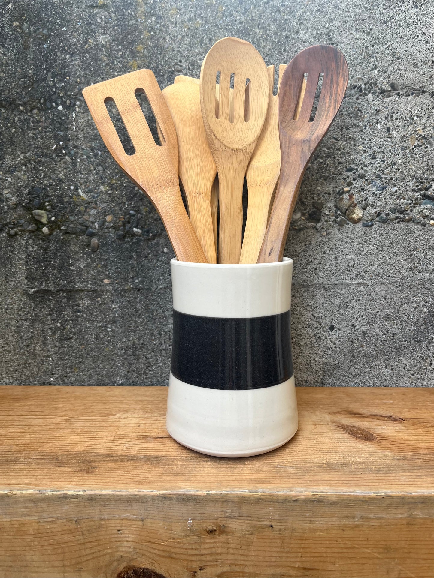 Downing Pottery Utensil Holder - Petite Color Block