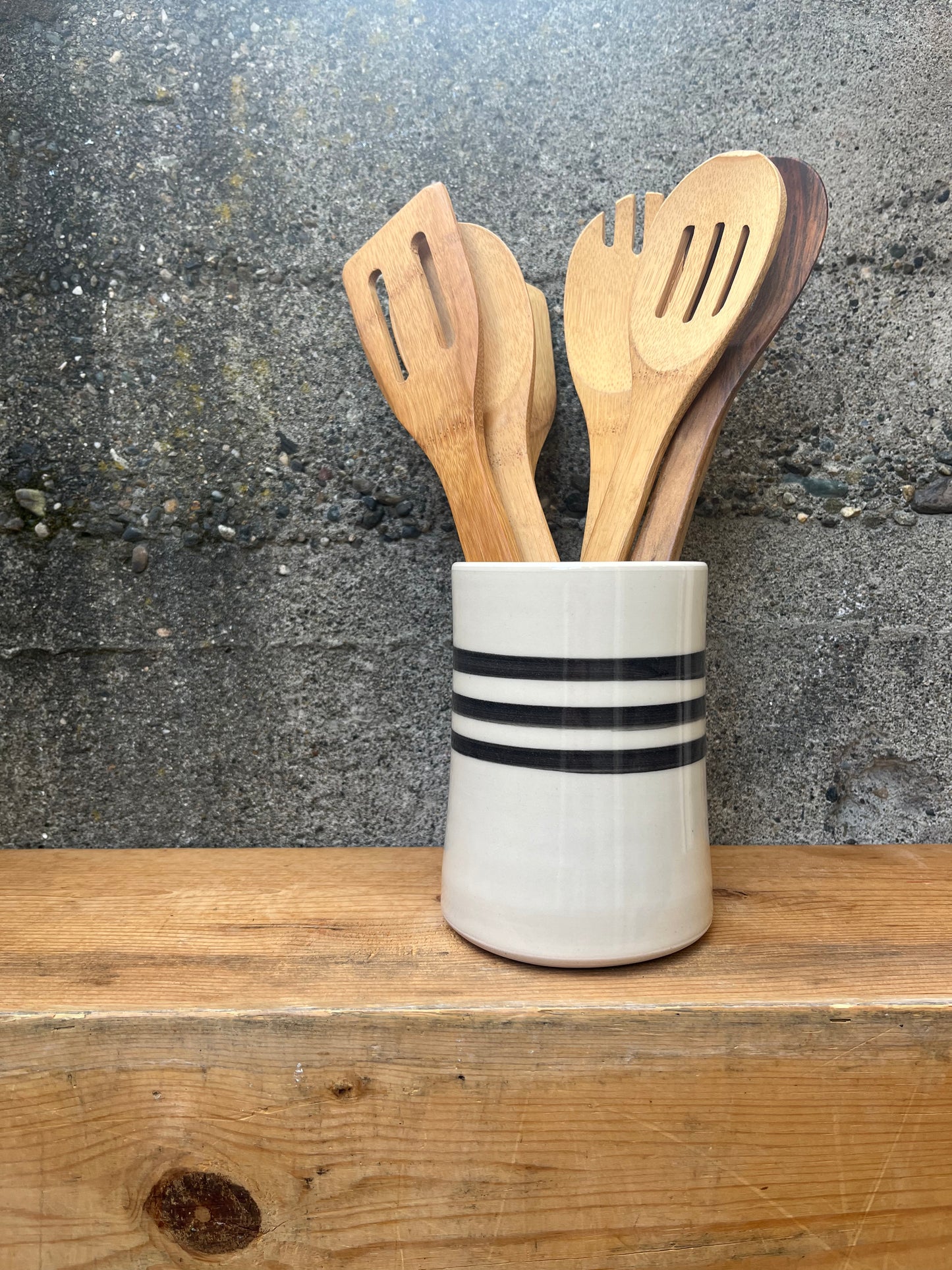 Downing Pottery Utensil Holder - Petite Color Block