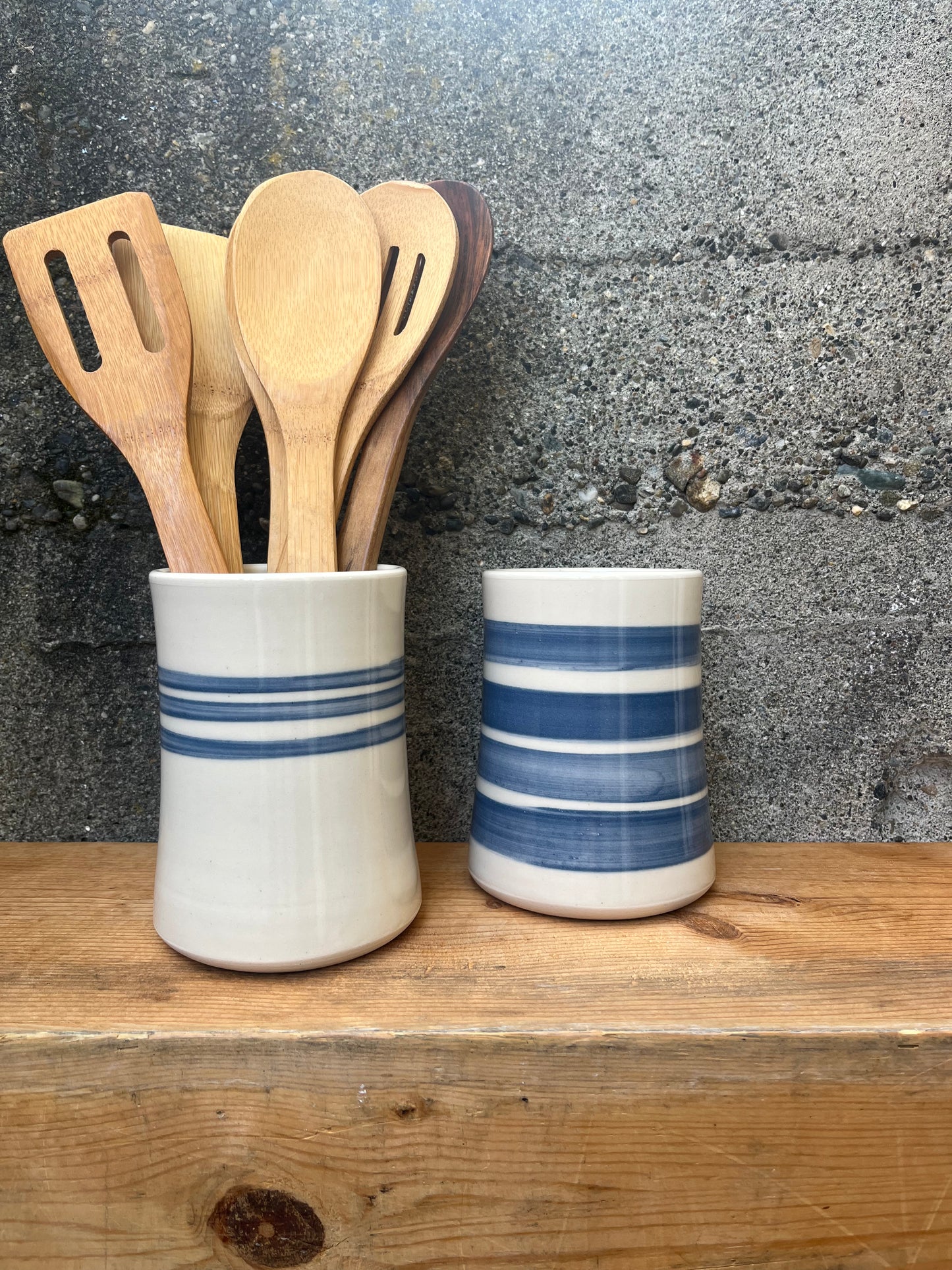 Downing Pottery Utensil Holder - Petite Color Block