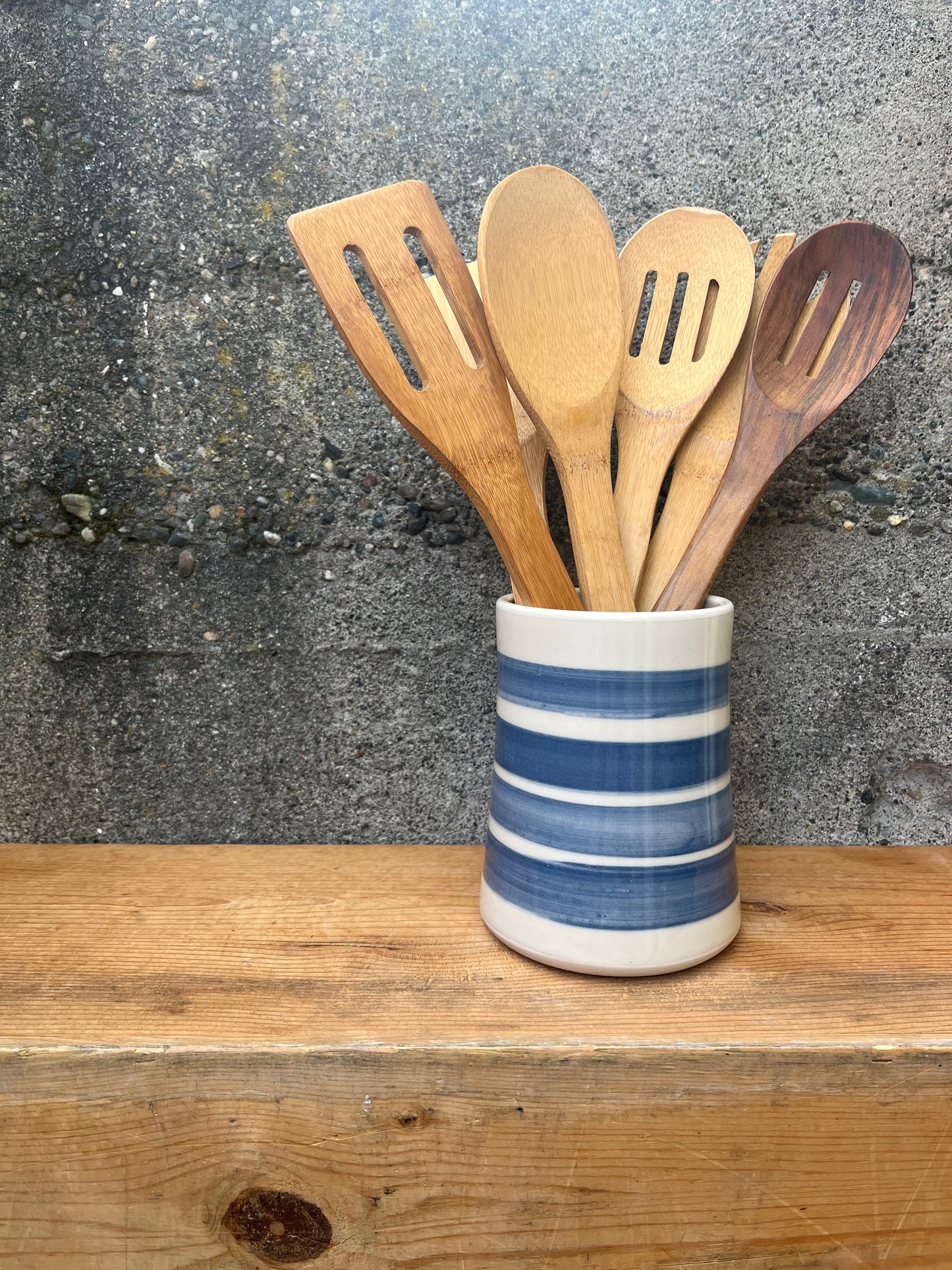 Downing Pottery Utensil Holder - Petite Color Block