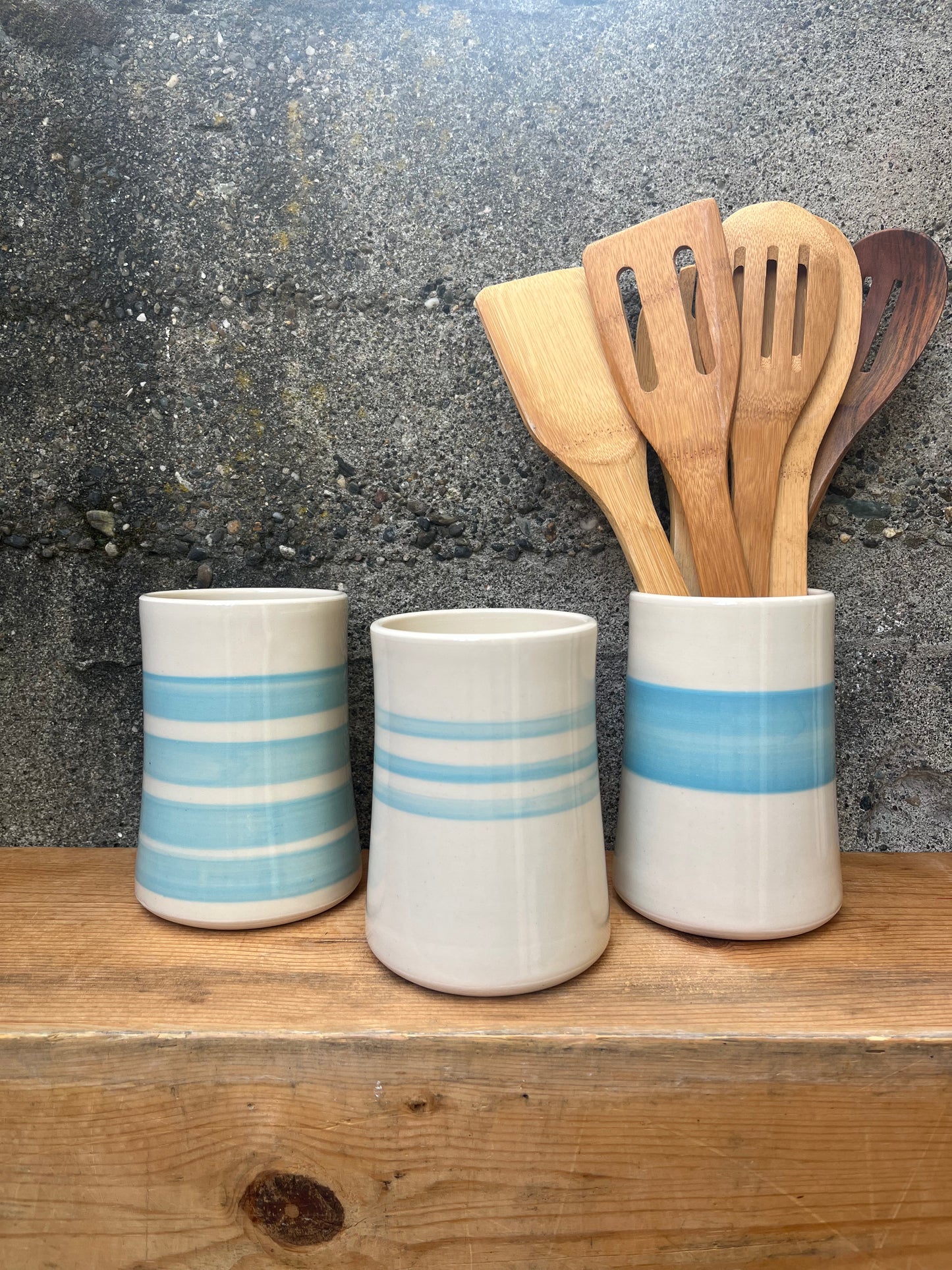 Downing Pottery Utensil Holder - Petite Color Block