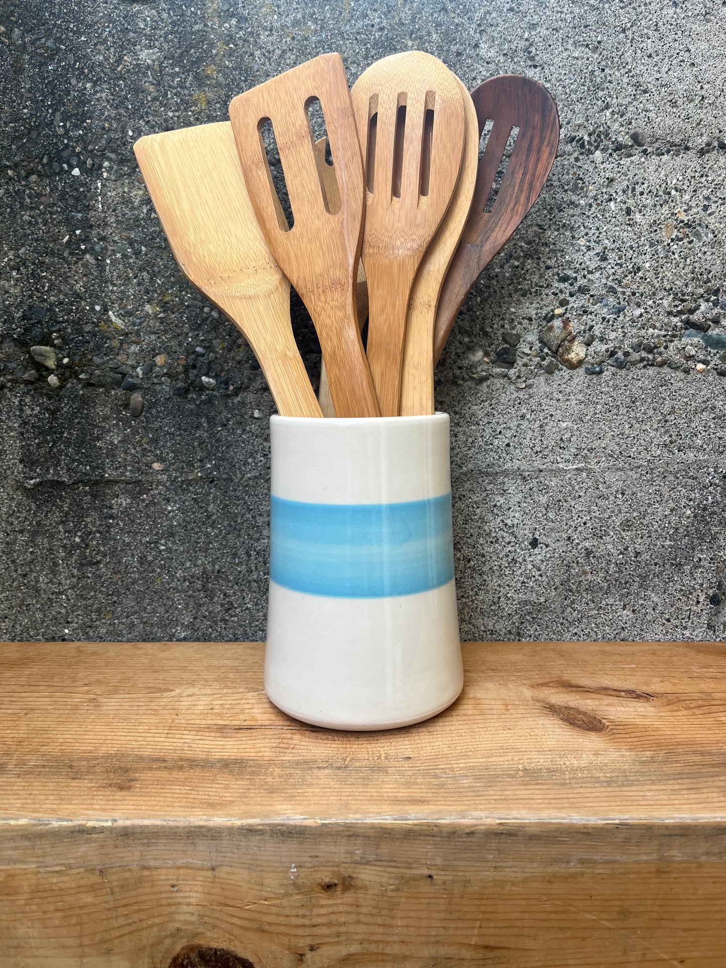 Downing Pottery Utensil Holder - Petite Color Block