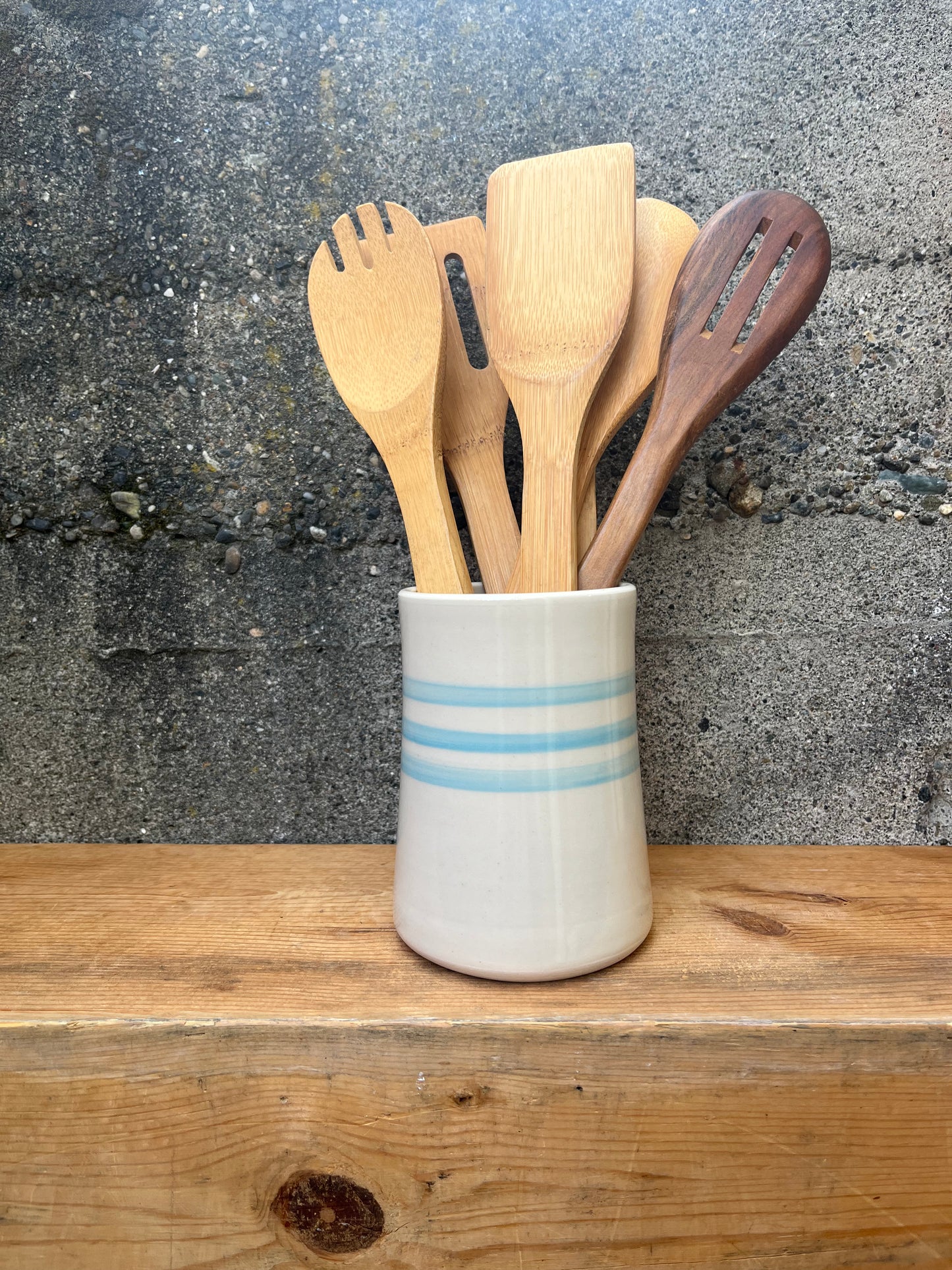 Downing Pottery Utensil Holder - Petite Color Block