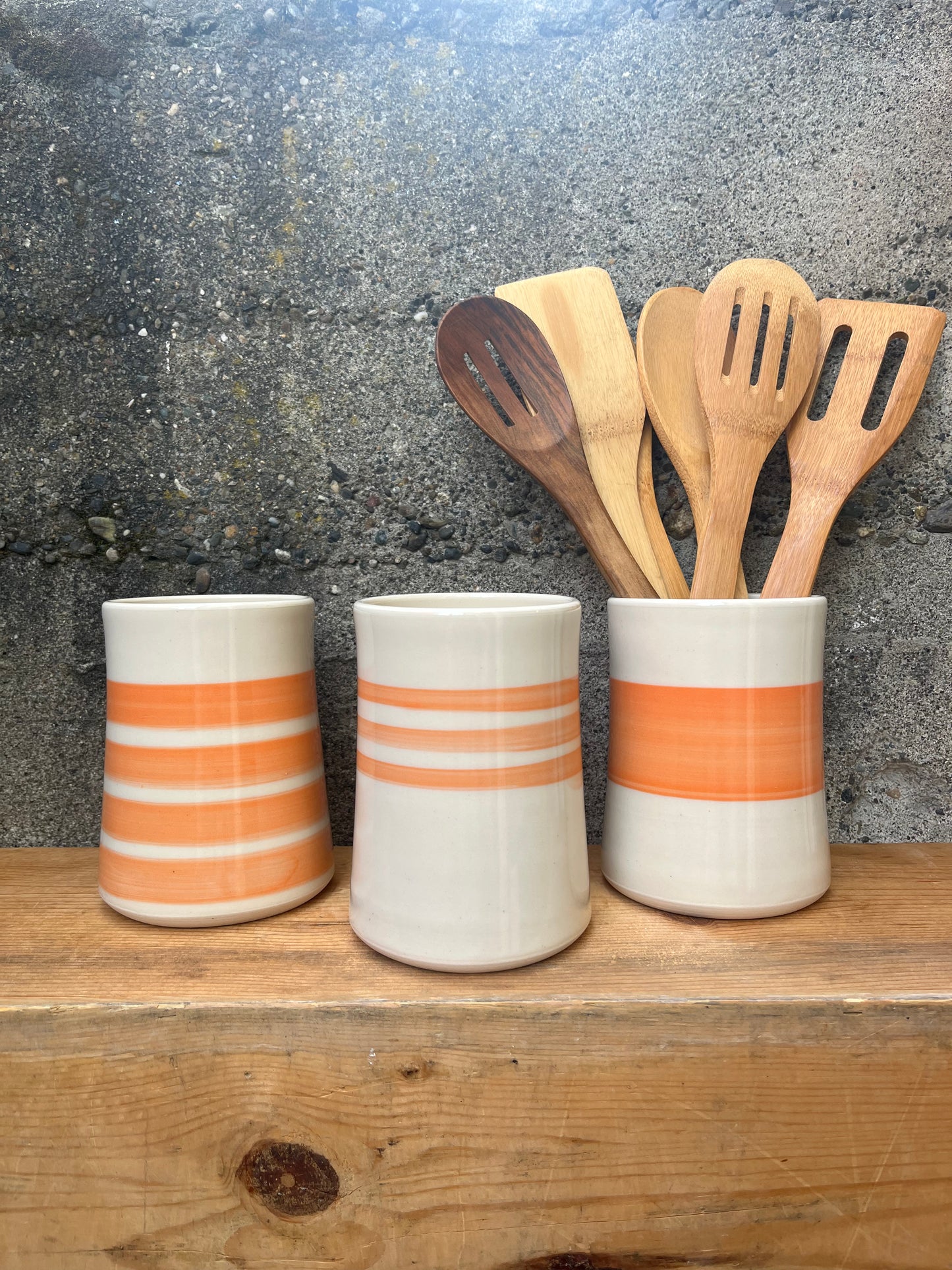 Downing Pottery Utensil Holder - Petite Color Block