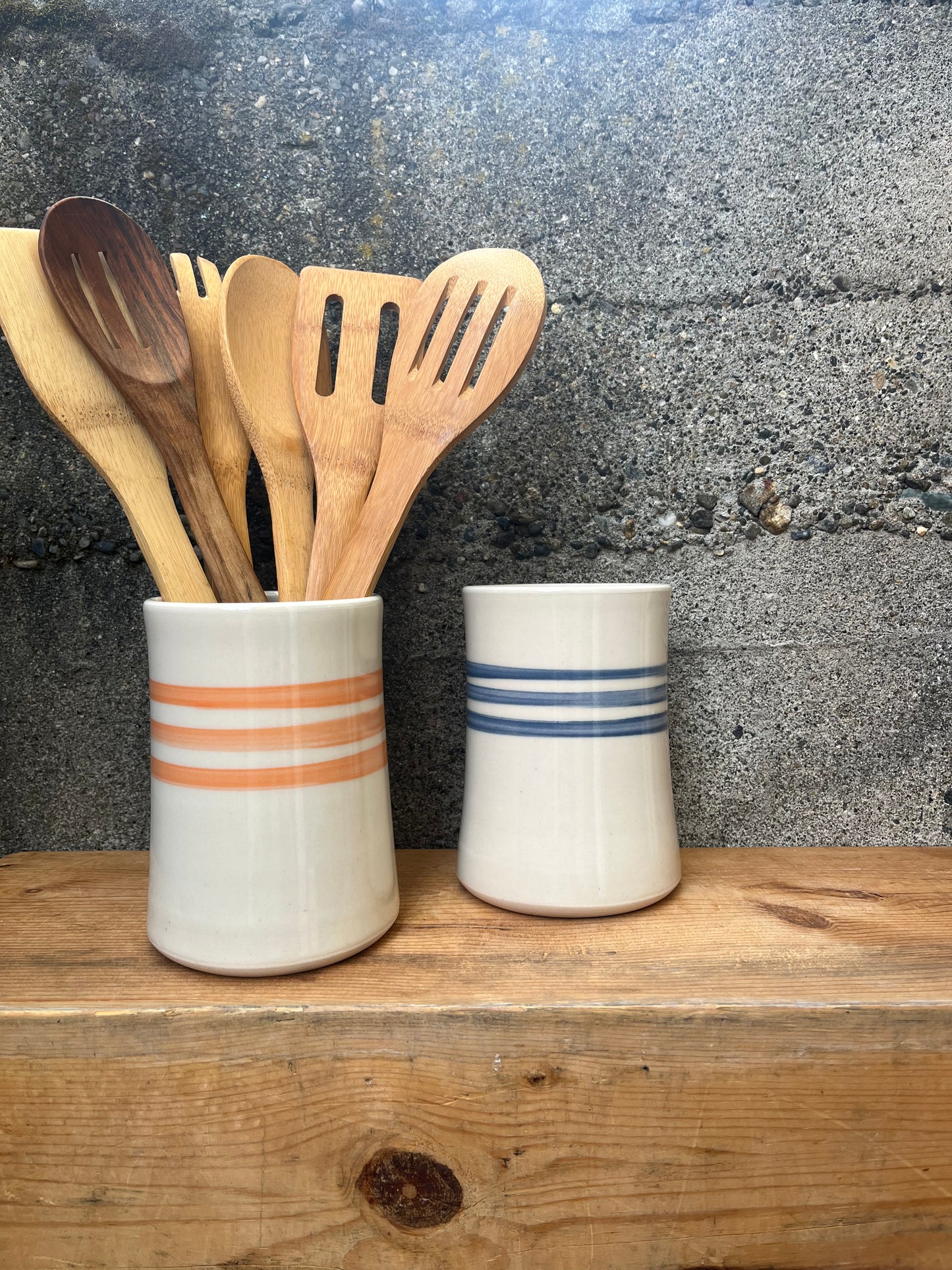 Downing Pottery Utensil Holder - Petite Color Block