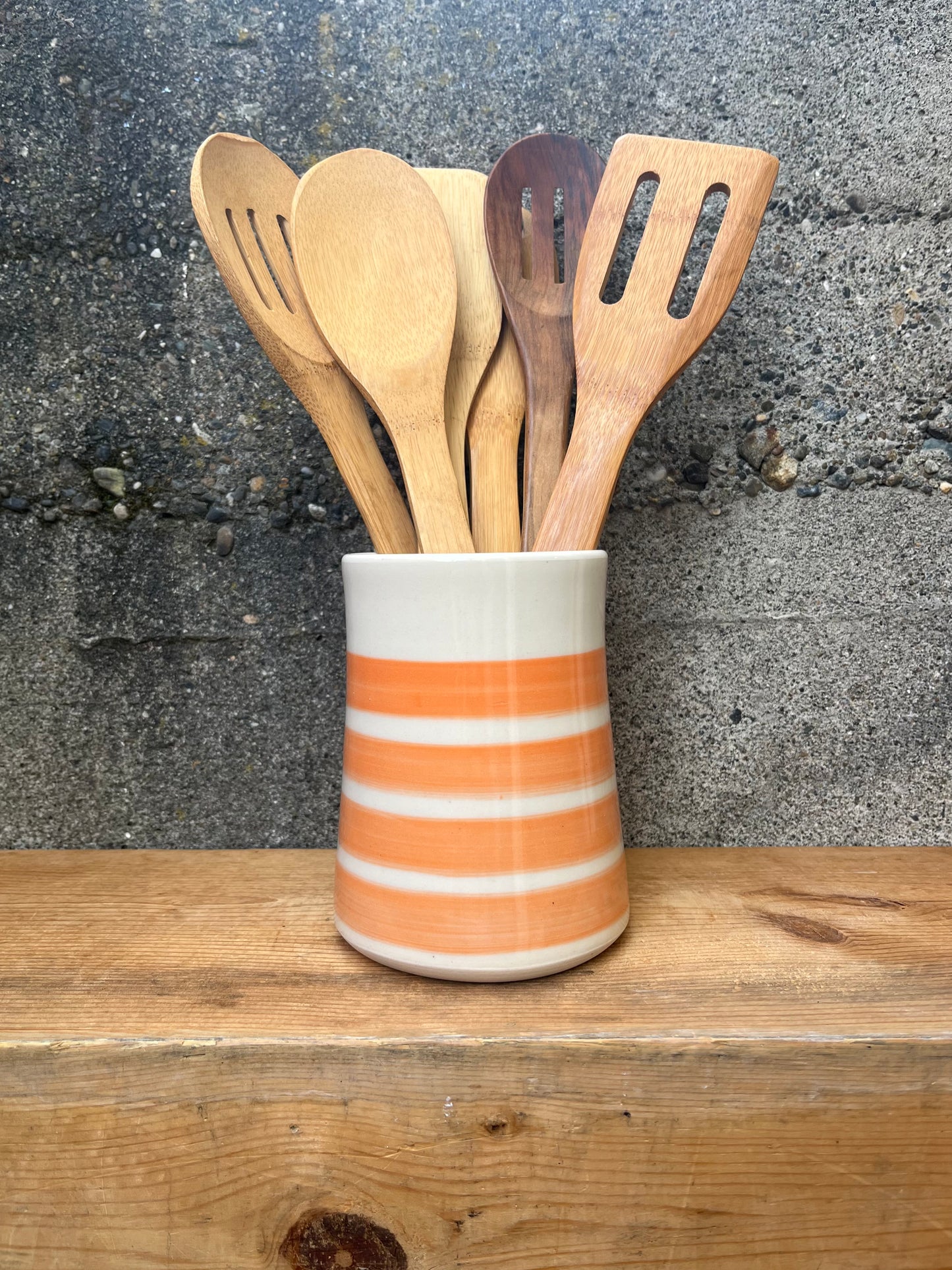 Downing Pottery Utensil Holder - Petite Color Block