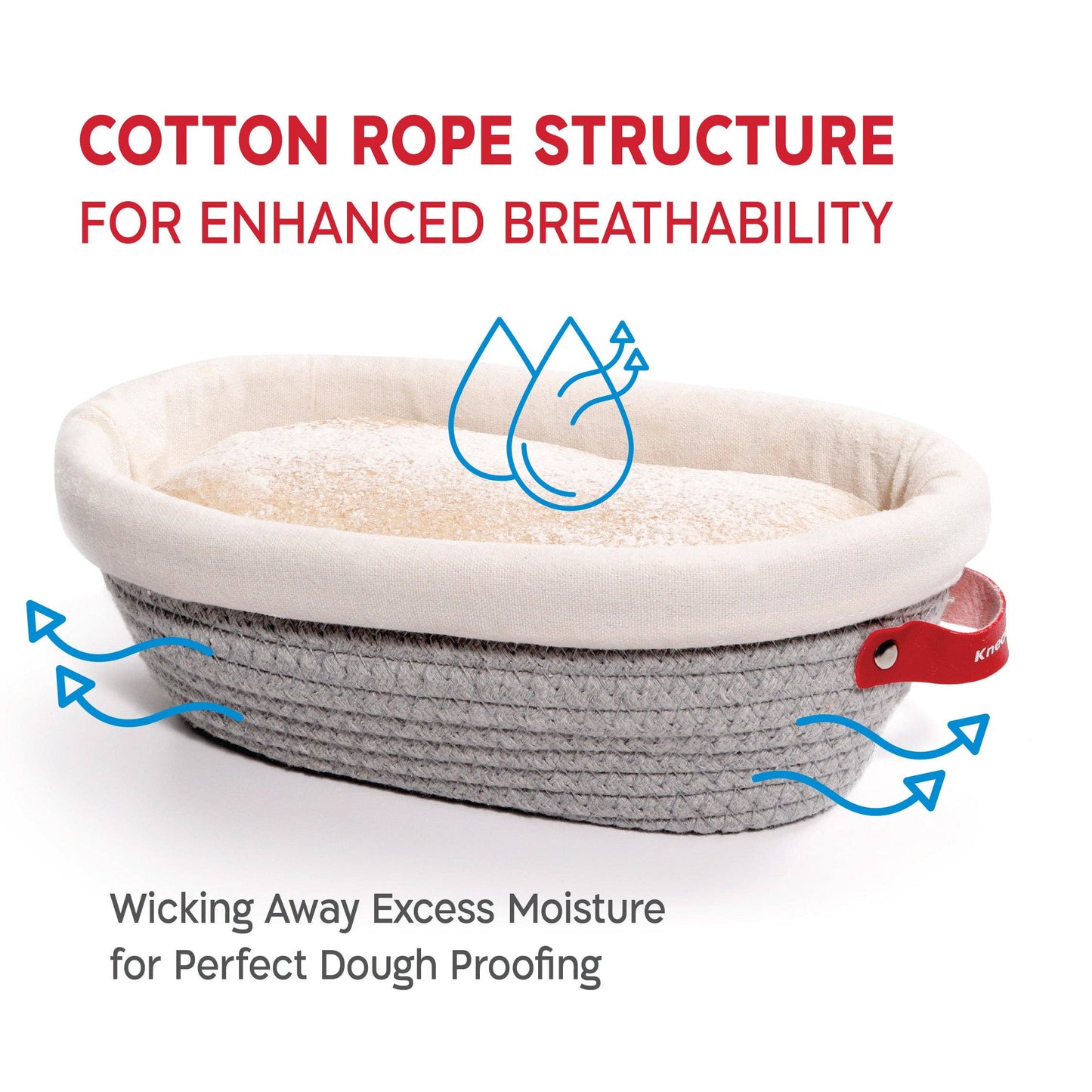 KneadAce - Oval & Round Cotton Rope Proofing Baskets