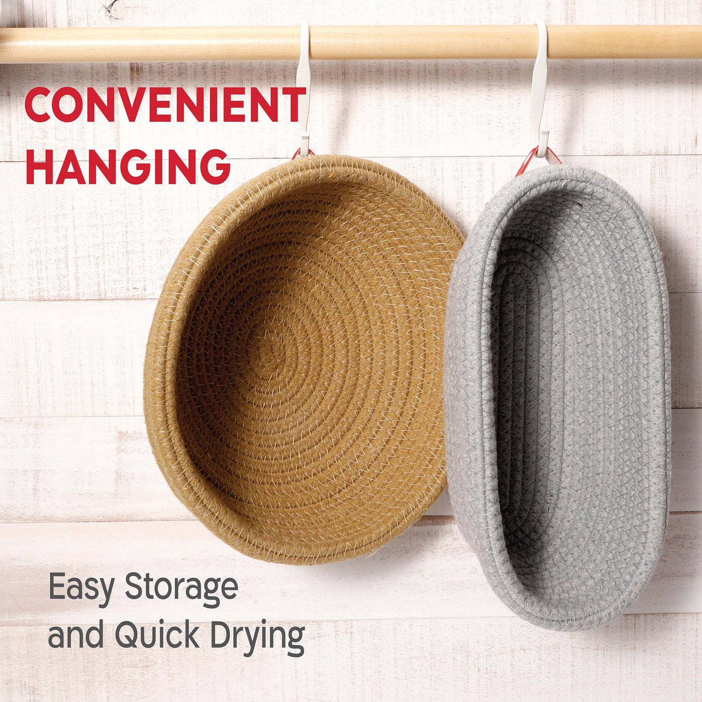 KneadAce - Oval & Round Cotton Rope Proofing Baskets