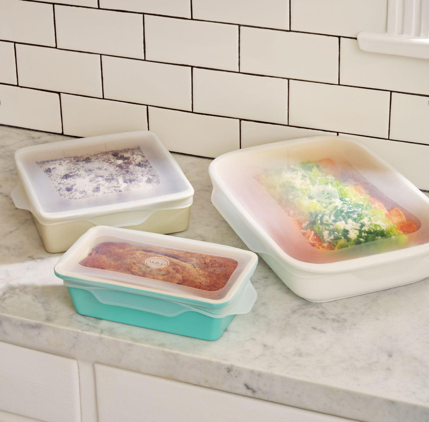 W&P Reusable Silicone Stretch Baking Lids - Set of 3