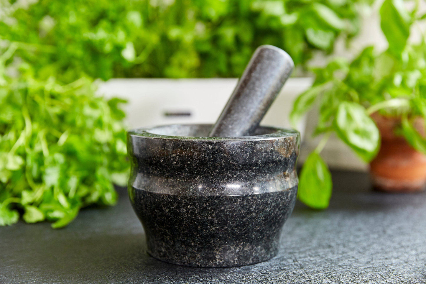 LARGE Cole & Mason Black Granite Mortar & Pestle