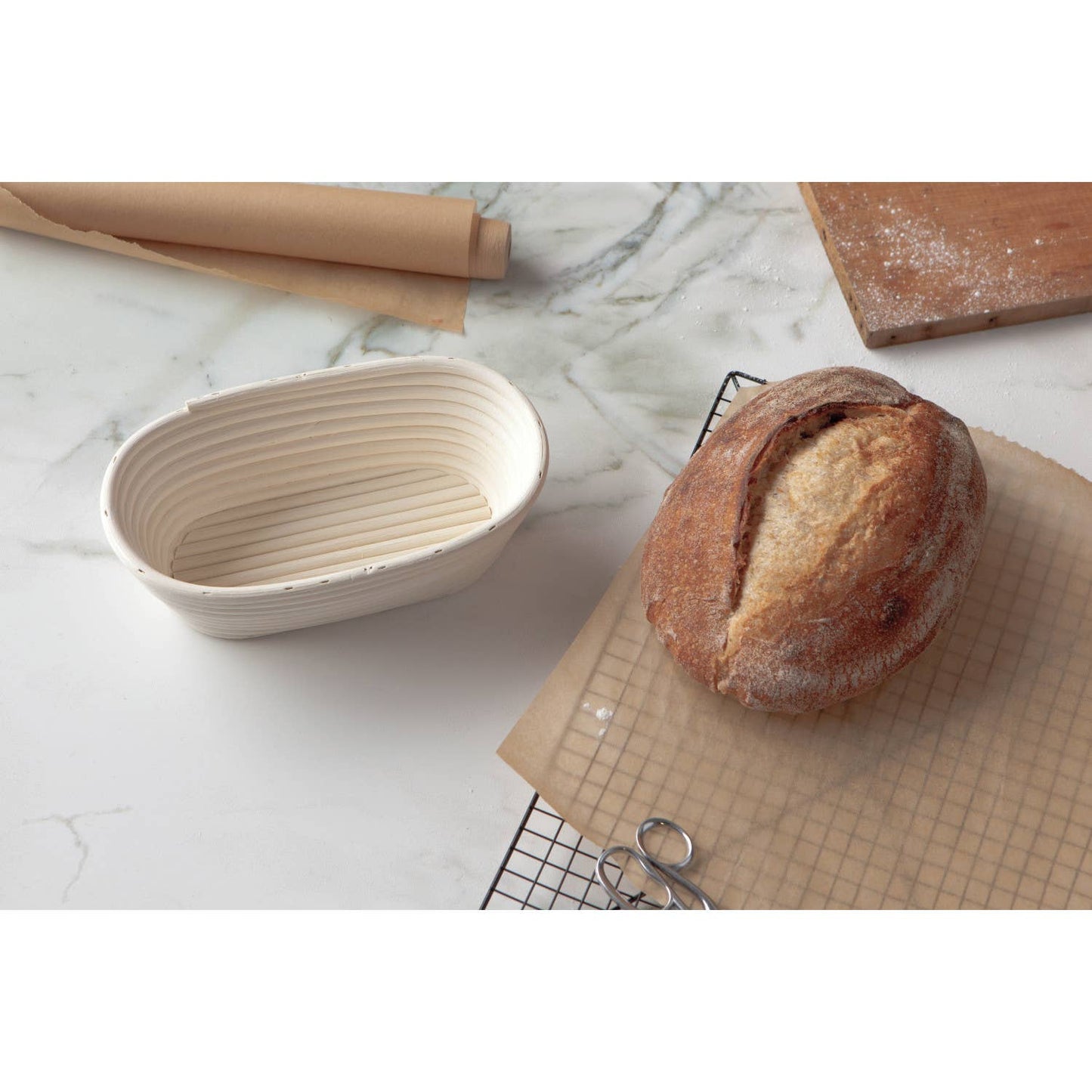 Banneton Bread Proofing Basket, Oval 10 inch