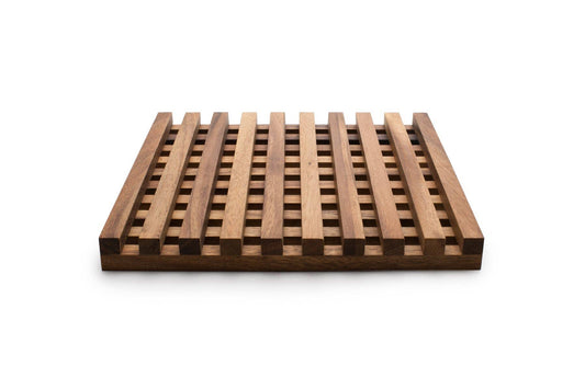 Ironwood Venetian Trivet, Acacia Wood, 10" x 10"