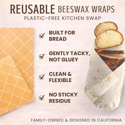 Nectar & Nest, XL Beeswax Bread Wraps