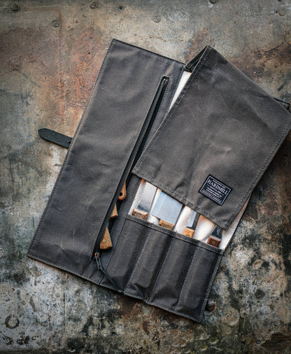 Hardmill, Waxed Canvas Compact Knife Roll