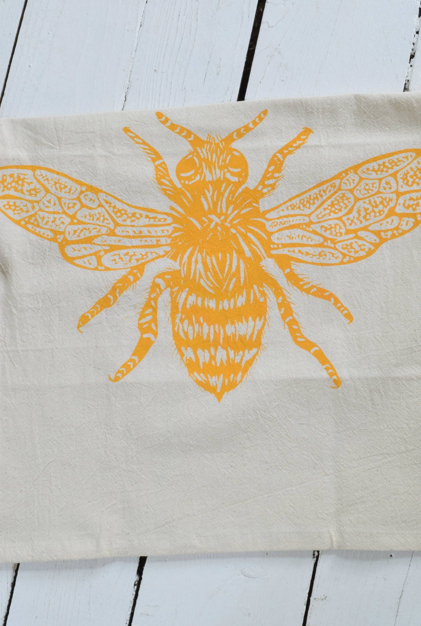 Honeybee Tea Towel in Yellow