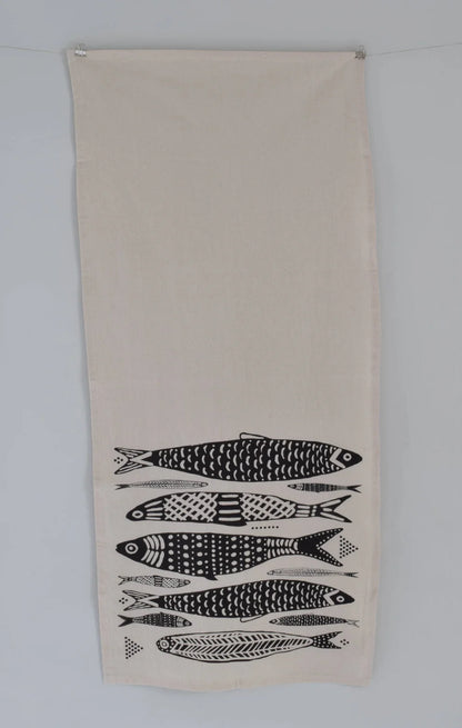 Hearth & Harrow, Organic Cotton Sardines Tea Towel (various colors)