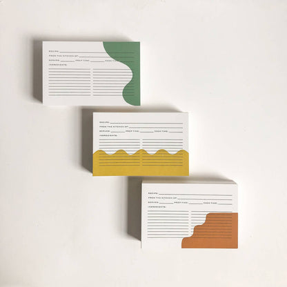 Gingerly Press, Rolling Hills Recipe Cards - Variety Pack