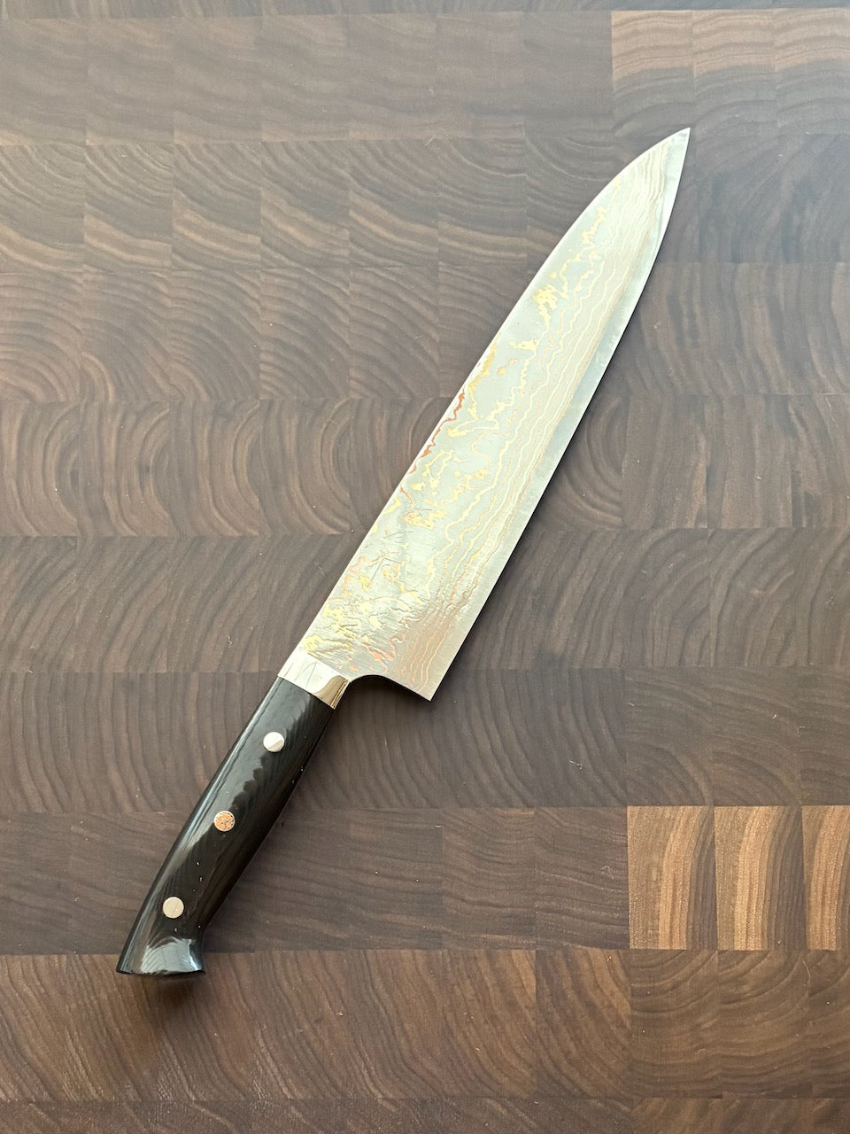 Takeshi Saji - Aogami #2 Rainbow Damascus, Gyuto 240 (HD-1309)