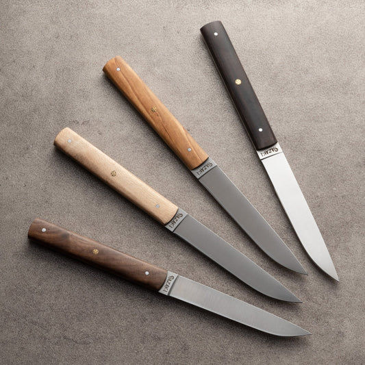 Hazaki - Steak Knives, Mixed Wooden Handles