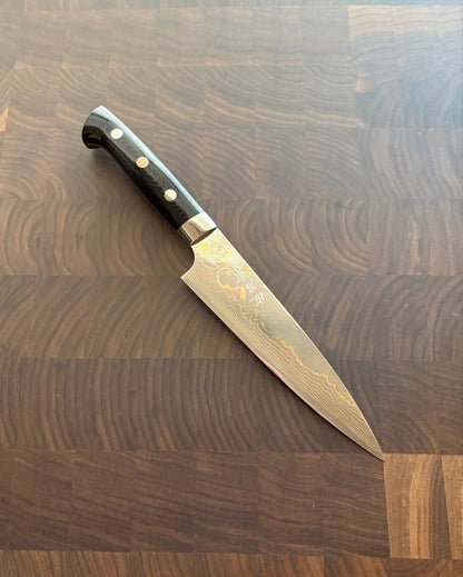 Takeshi Saji - Aogami #2 Rainbow Damascus, Petty 150(HD-1303)
