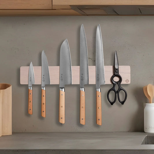 Hazaki - White Oak Magnetic Knife Rack