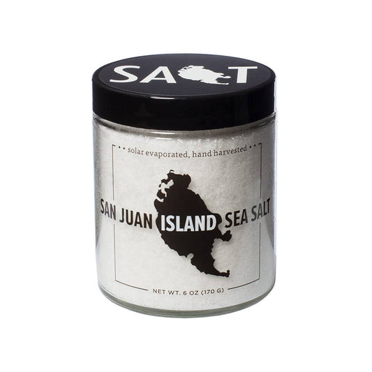 San Juan Island Sea Salt, 6 oz Jar Solar Evaporated Sea Salt