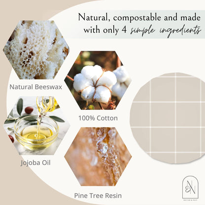 Nectar & Nest, Reusable Beeswax Bowl Covers for Bread Proofing