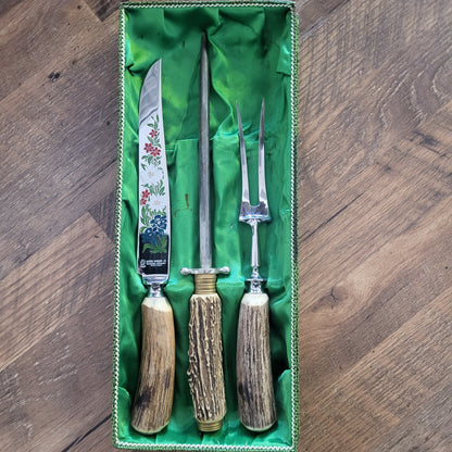 Refurbished -  Anton Wingen jr carving set 1950's-60's
