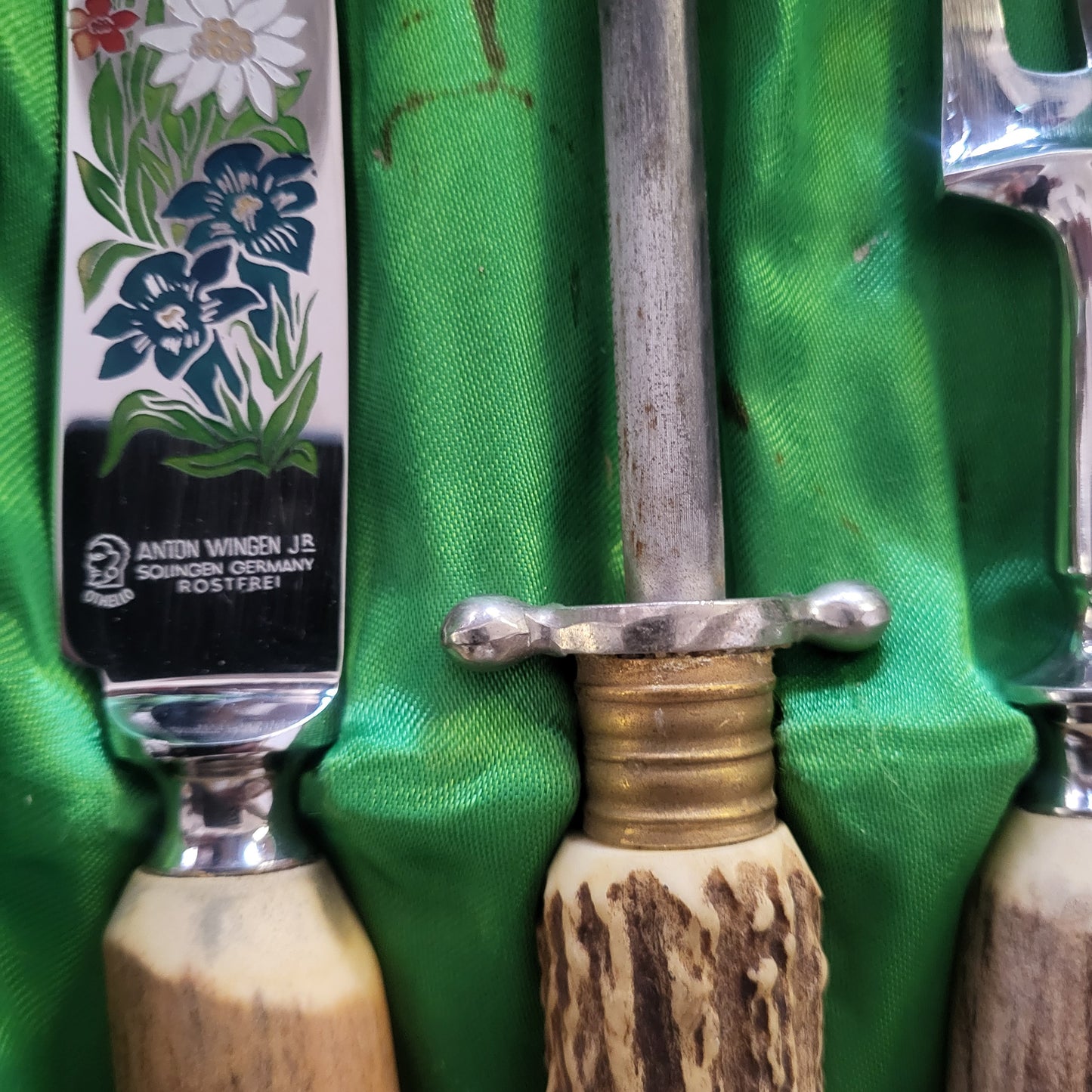 Refurbished -  Anton Wingen jr carving set 1950's-60's