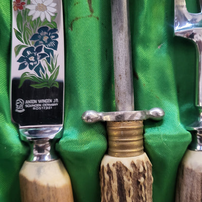 Refurbished -  Anton Wingen jr carving set 1950's-60's