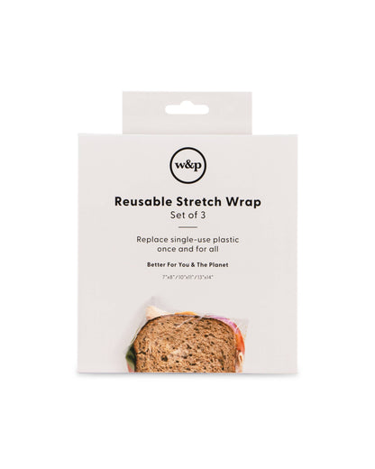 W&P Reusable Silicone Stretch Wrap - Set of 3 Assorted Sizes