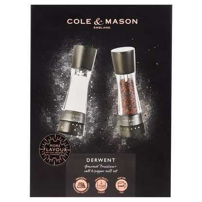 Cole & Mason - Derwent Salt & Pepper Mill Gift Set, Black Wood