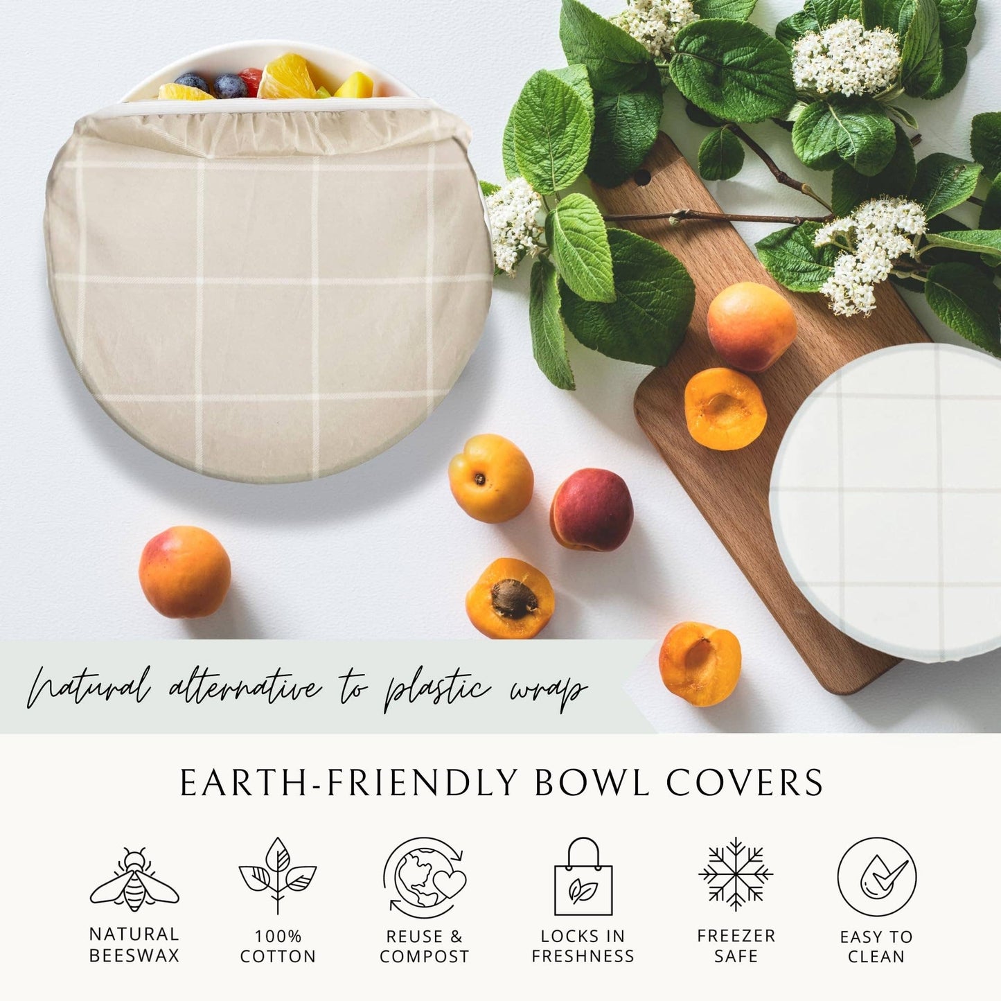 Nectar & Nest, Reusable Beeswax Bowl Covers for Bread Proofing