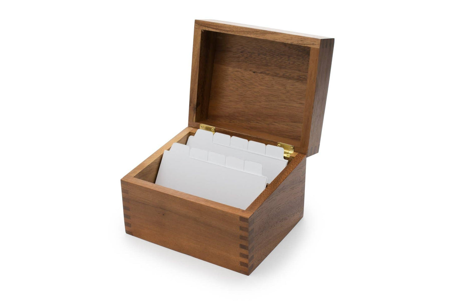 Ironwood, Acacia Recipe Box, 2 Compartment - 7"x 6"x 5.5"