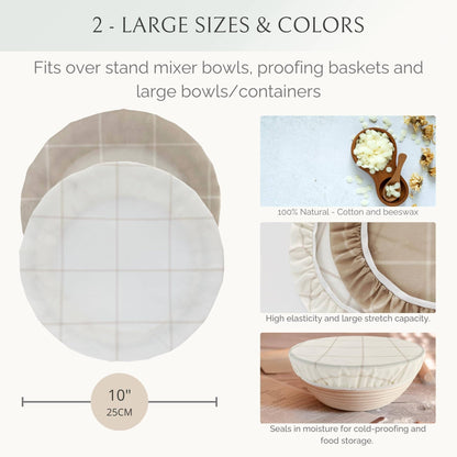 Nectar & Nest, Reusable Beeswax Bowl Covers for Bread Proofing