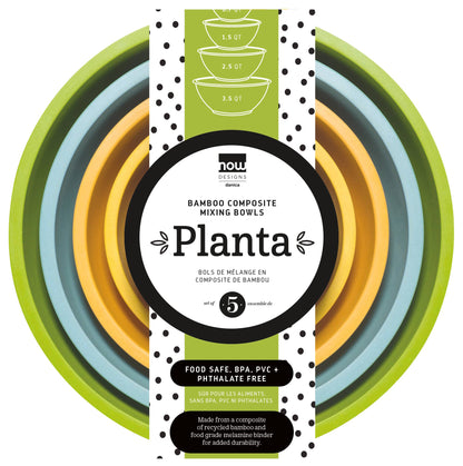 Planta,  Bamboo Fiber Mixing Bowls - Set of 5