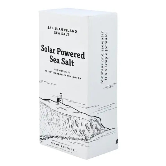 San Juan Island Sea Salt, 8 oz Box Solar Powered Sea Salt