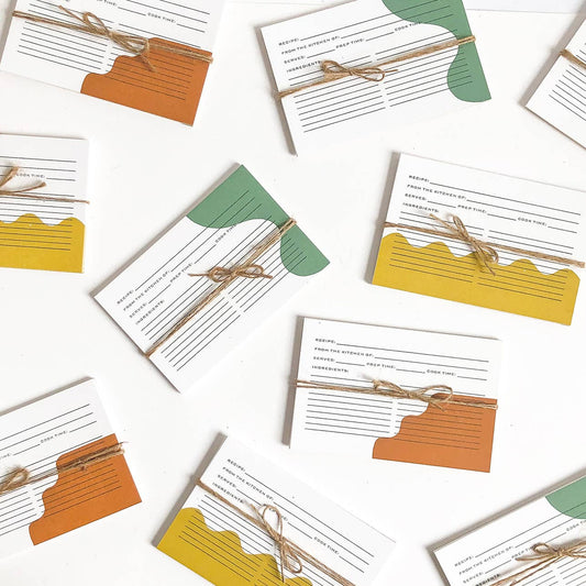 Gingerly Press, Rolling Hills Recipe Cards - Variety Pack