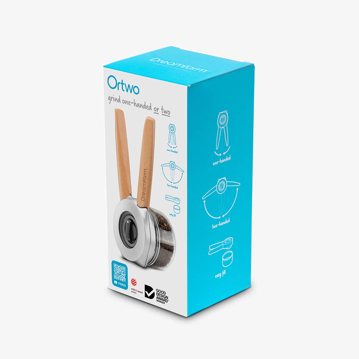 Ortwo Adjustable Ceramic Spice Mill, Pepper Mill